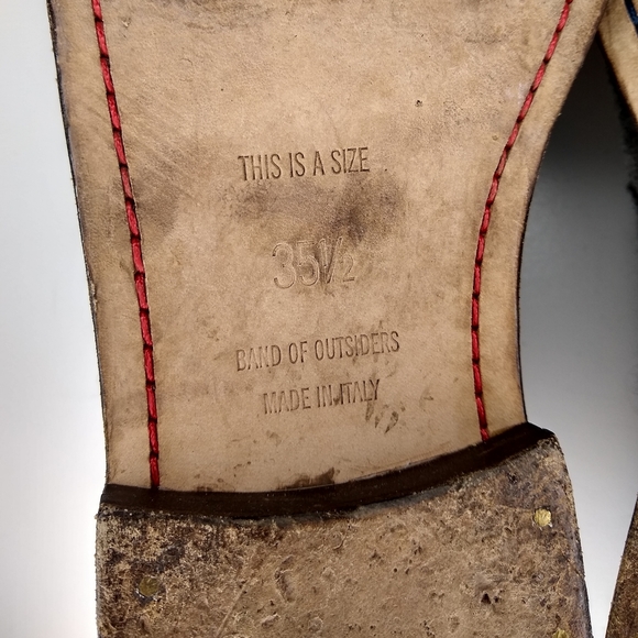 BAND OF OUTSIDERS GRAY FELTED WOOL OXFORD LOAFERS - Picture 13 of 13